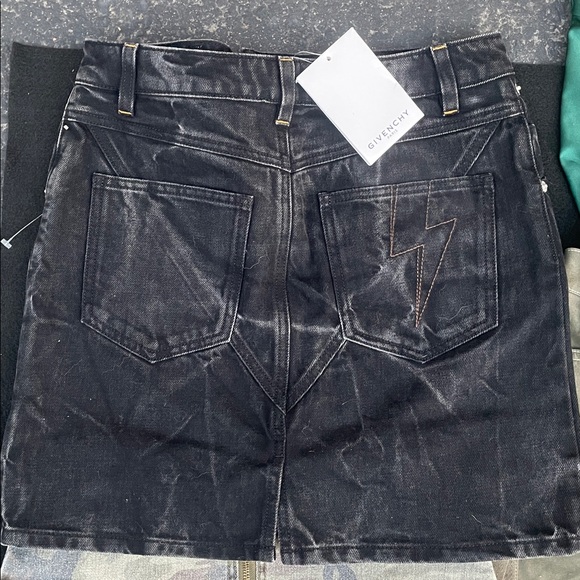 Givenchy Charcoal Denim Mini Skirt - Picture 1 of 3